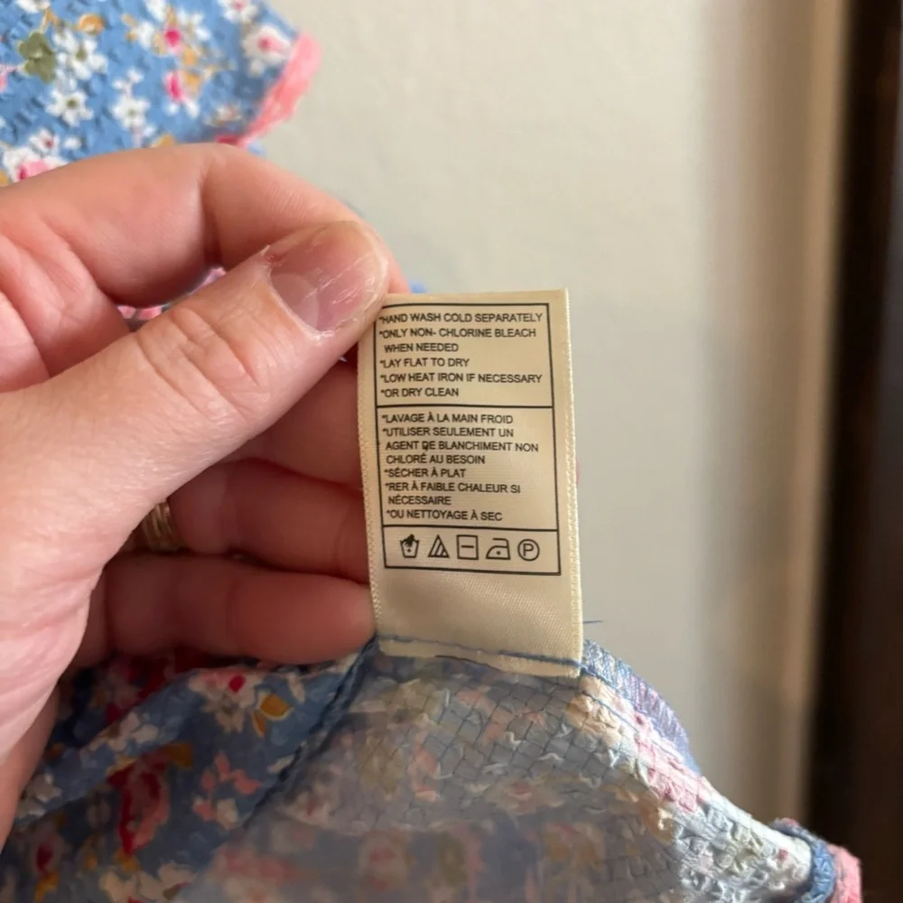 ❗️FINAL❗️NWT Betsey Johnson Blue and Pink Floral Mini Dress - Picture 7 of 10